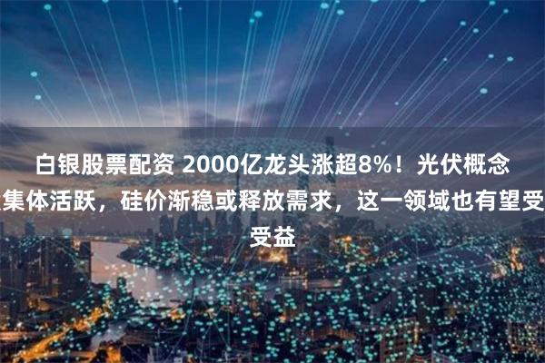 白银股票配资 2000亿龙头涨超8%！光伏概念股集体活跃，硅价渐稳或释放需求，这一领域也有望受益